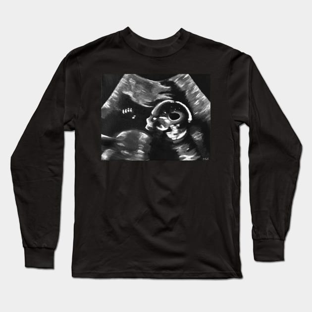 Honoring Life - Ultrasound Painting Long Sleeve T-Shirt by Amazink Creations